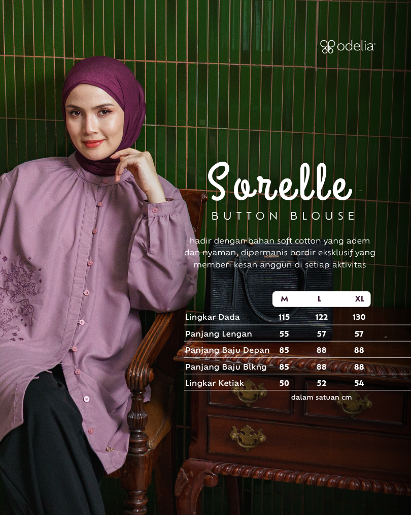 Sorelle Button Blouse - Lavender