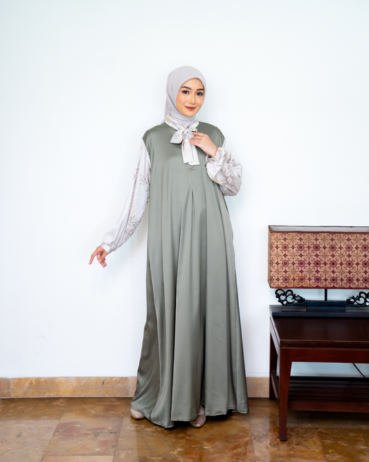 JANNA DRESS - OLIVE ZEST (EID SERIES 2025)