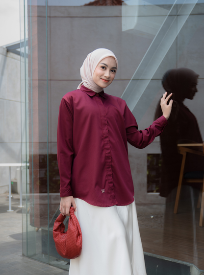 Alecia Shirt - Burgundy