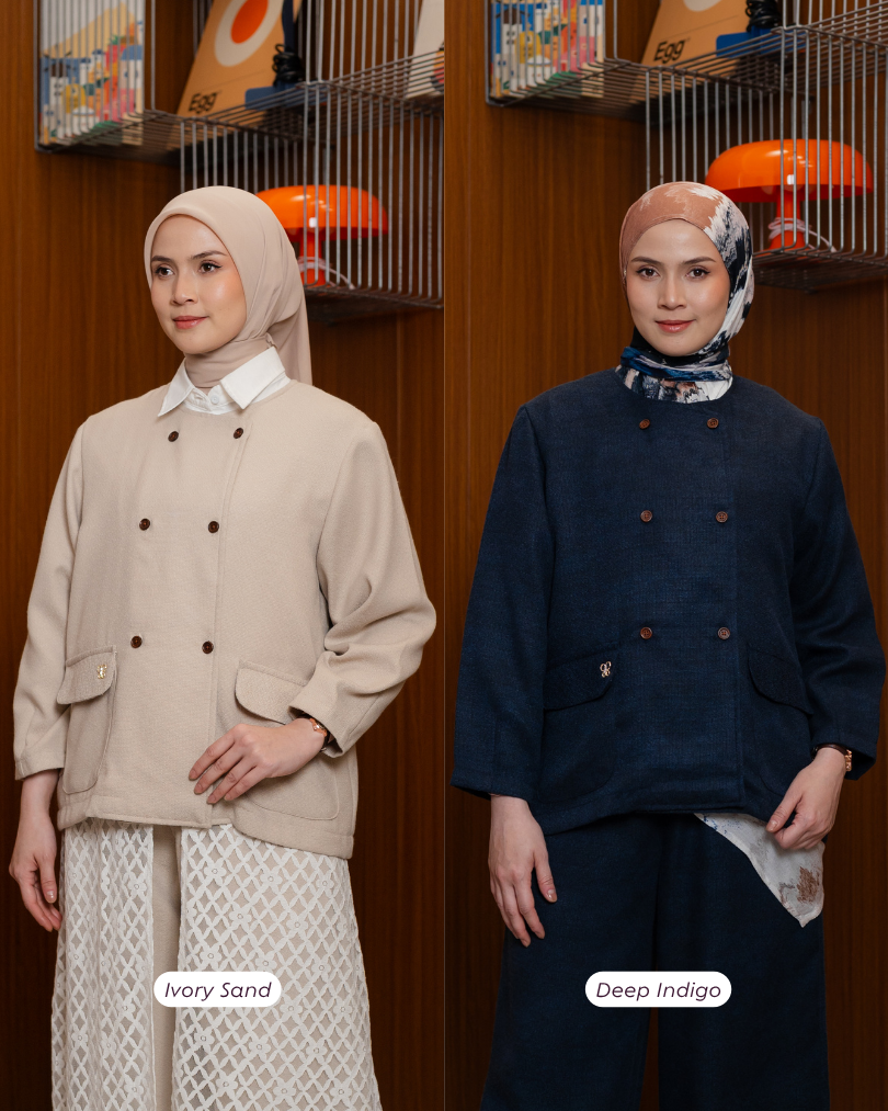 Maison Barrel Tweed Blazer
