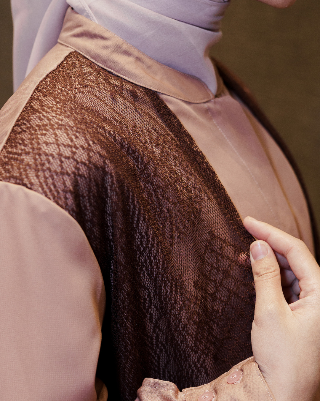 Noor Outer Lace Blouse - Rose Chesnut