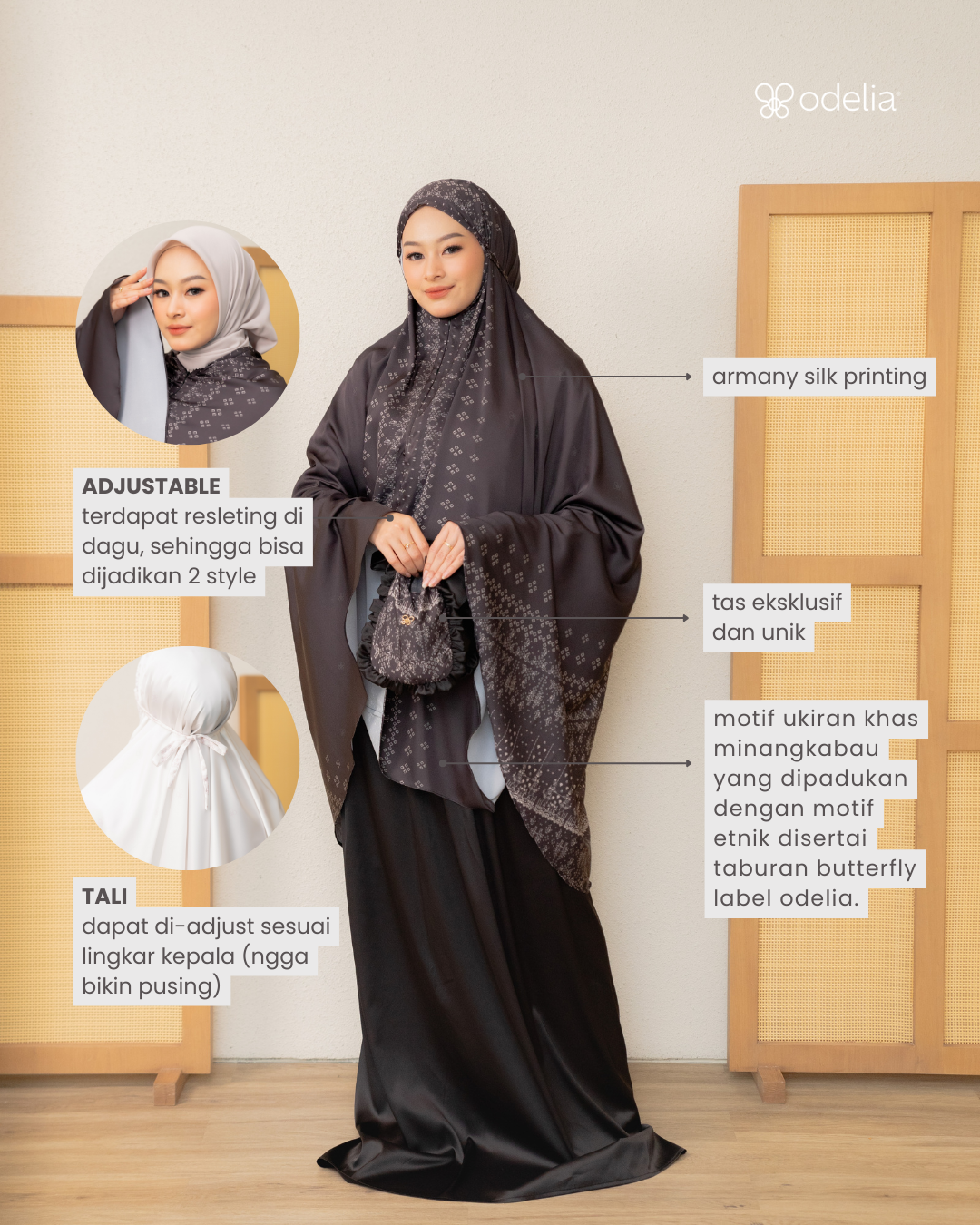 Millie Prayer Set -  Dark Charcoal