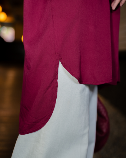 Evania Blouse - Maroon
