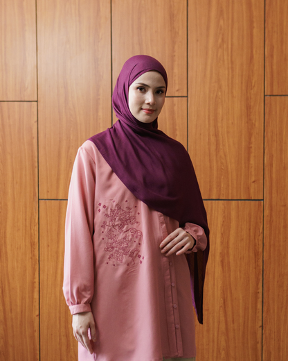 Sorelle Button Blouse - Dusty Rose