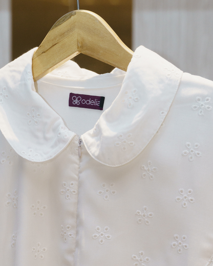 Sera Embroidery Dress - Calm White