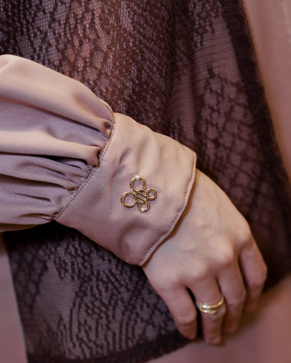 Noor Outer Lace Blouse - Rose Chesnut