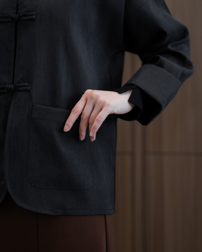 Outer Cheongsam - Luxe Black