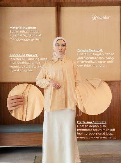 Serene Fold Shirt - Khaky