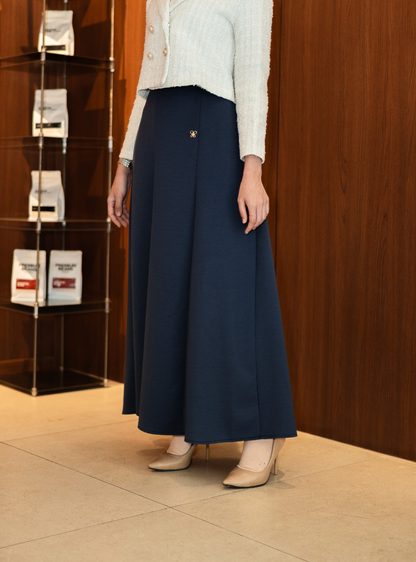 Elora Twirl Skirt - Ash Blue