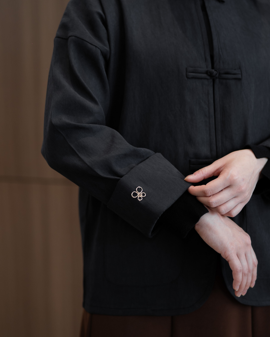 Outer Cheongsam - Luxe Black