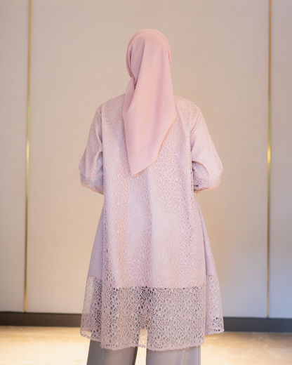 Amara Lace Tunic - Dusty Rose