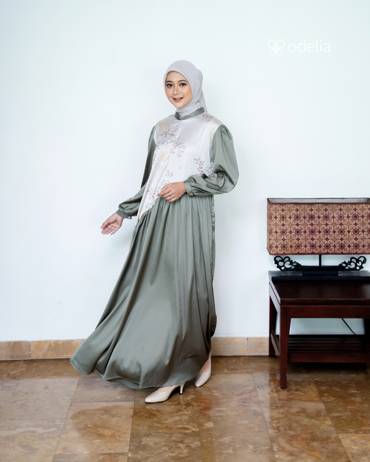 HAIFA DRESS - OLIVE ZEST (EID SERIES 2025)