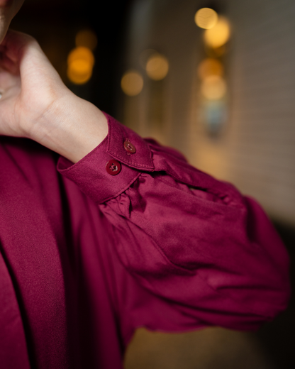 Evania Blouse - Maroon