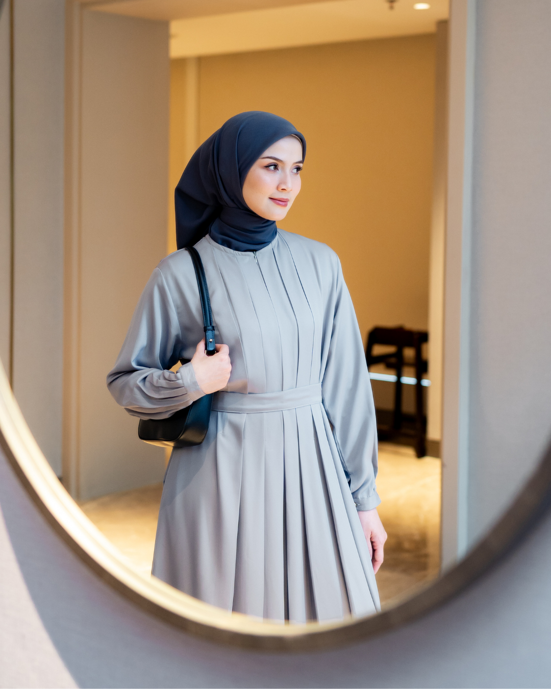 Noor Drapery Dress - Silver Mist