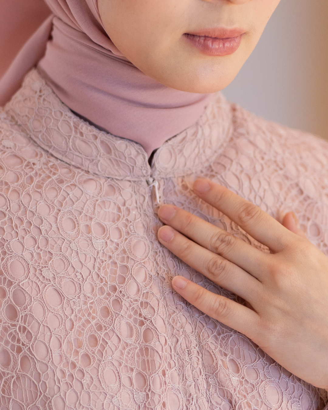 Amara Lace Tunic - Dusty Rose