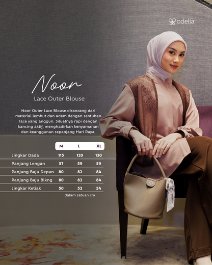 Noor Outer Lace Blouse - Rose Chesnut