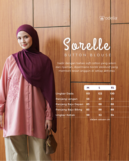 Sorelle Button Blouse - Dusty Rose