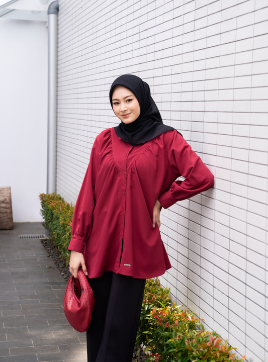 DELLA TOP - Maroon