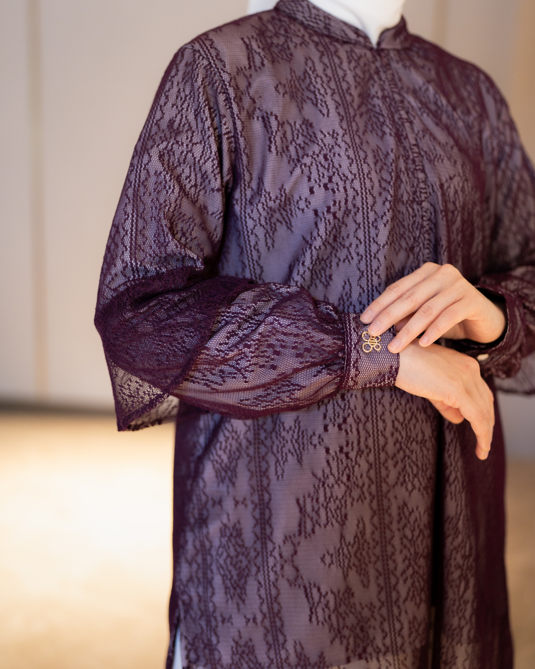 Noor Lace Tunic - Royal Plum