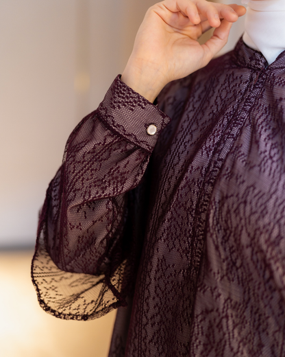 Noor Lace Tunic - Royal Plum