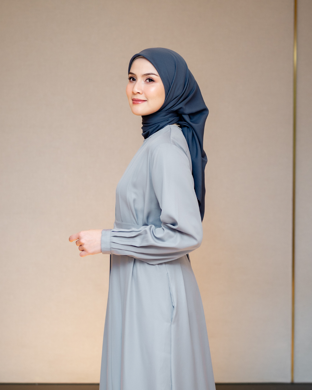 Noor Drapery Dress - Silver Mist