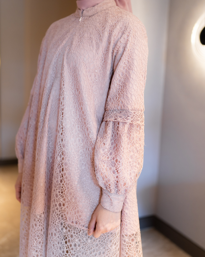 Amara Lace Tunic - Dusty Rose