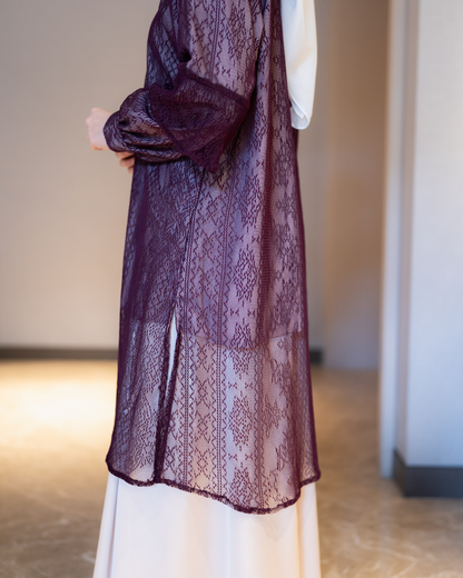 Noor Lace Tunic - Royal Plum