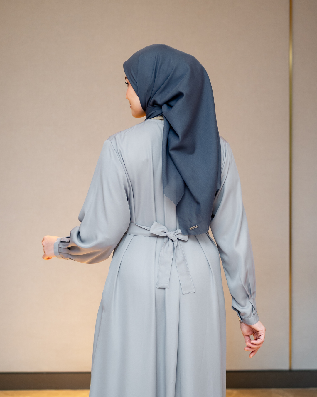 Noor Drapery Dress - Silver Mist