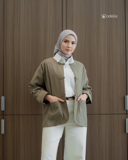 Outer Cheongsam - Latte