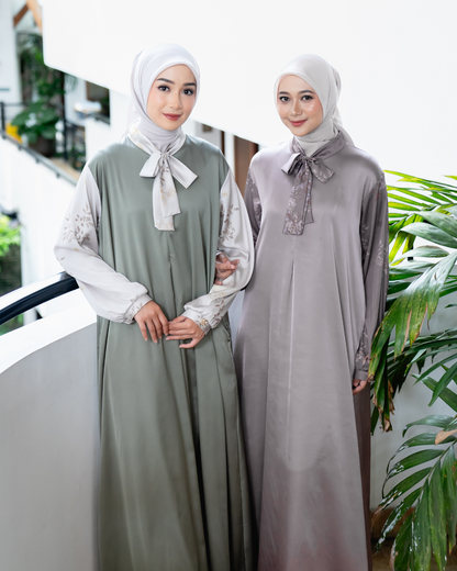 JANNA DRESS - OLIVE ZEST (EID SERIES 2025)