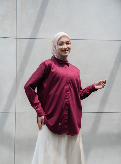 Alecia Shirt - Burgundy
