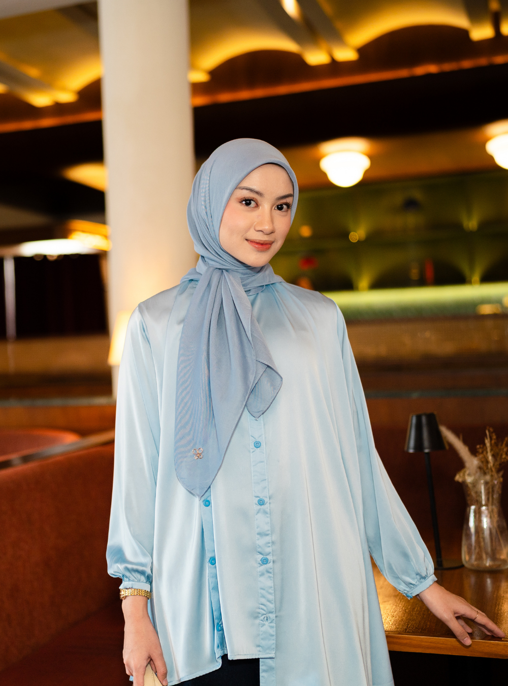 Aylin Scarf - Soft Denim