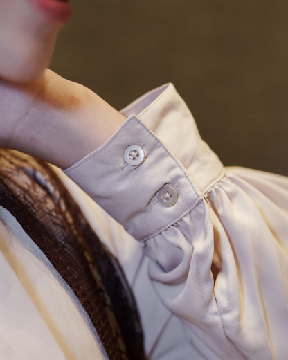 Noor Outer Lace Blouse - Ivory Wood