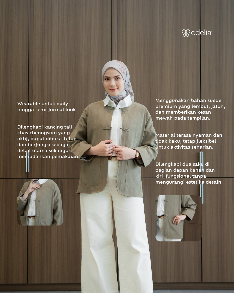 Outer Cheongsam - Latte