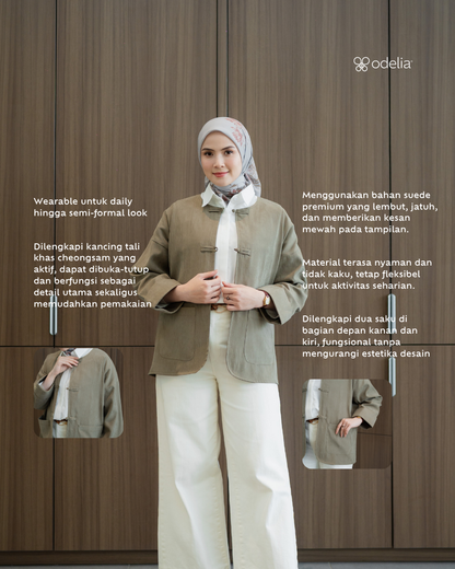 Outer Cheongsam - Latte