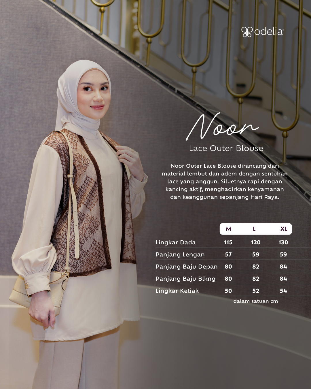 Noor Outer Lace Blouse - Ivory Wood