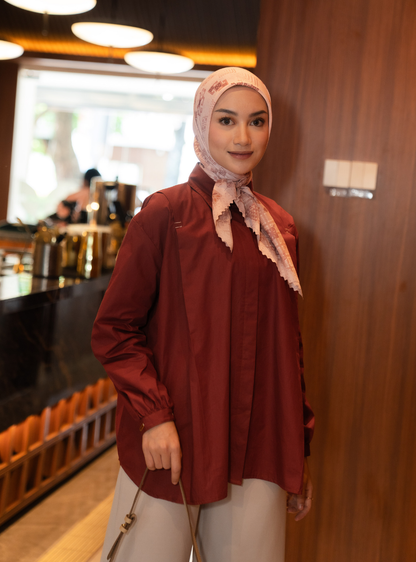 Serene Fold Shirt - Spiced Brick
