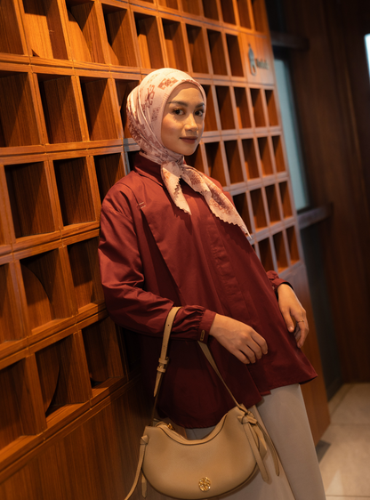 Serene Fold Shirt - Spiced Brick