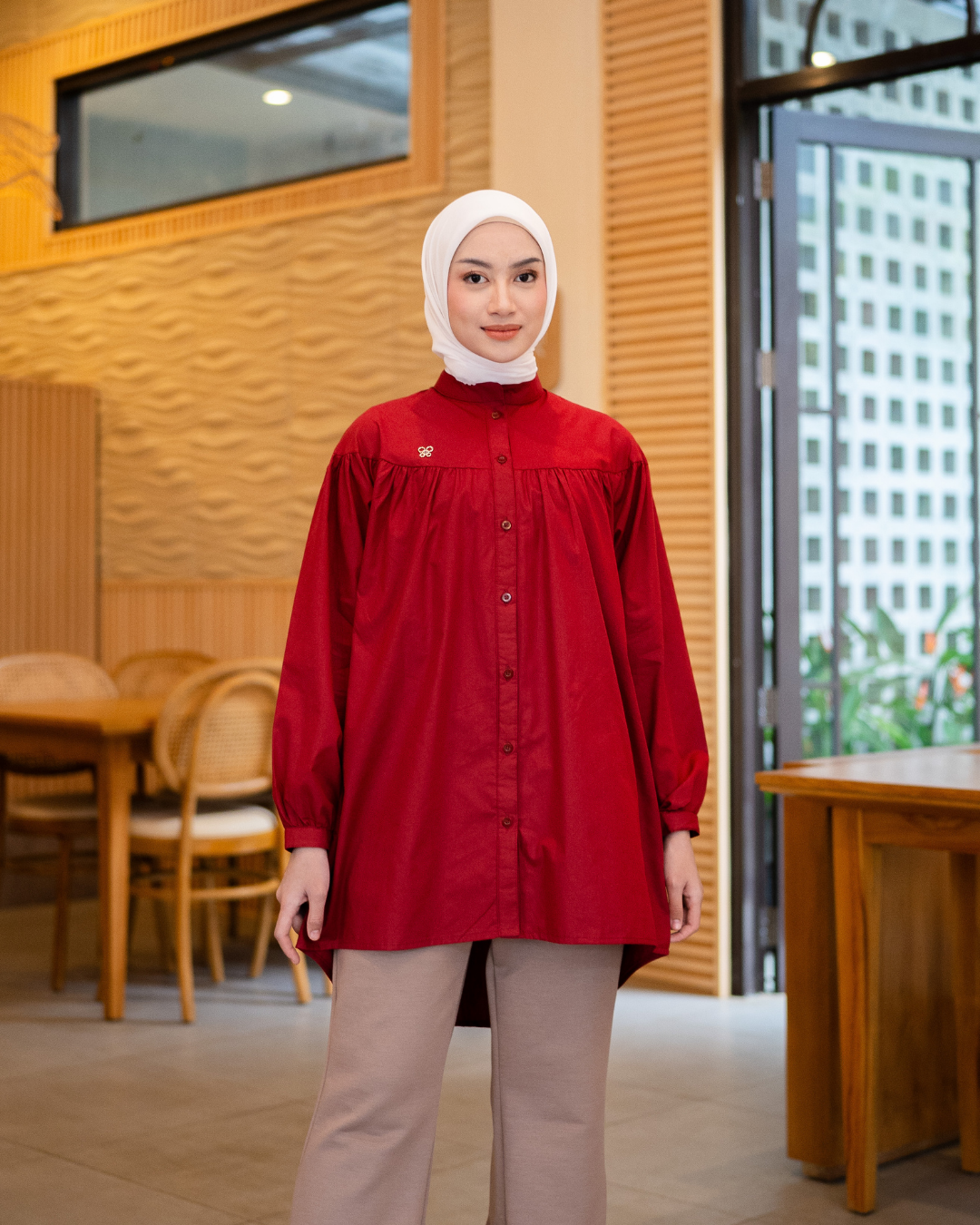 Carmia Shirt - Maroon