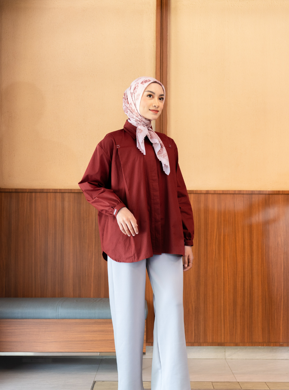 Serene Fold Shirt - Spiced Brick