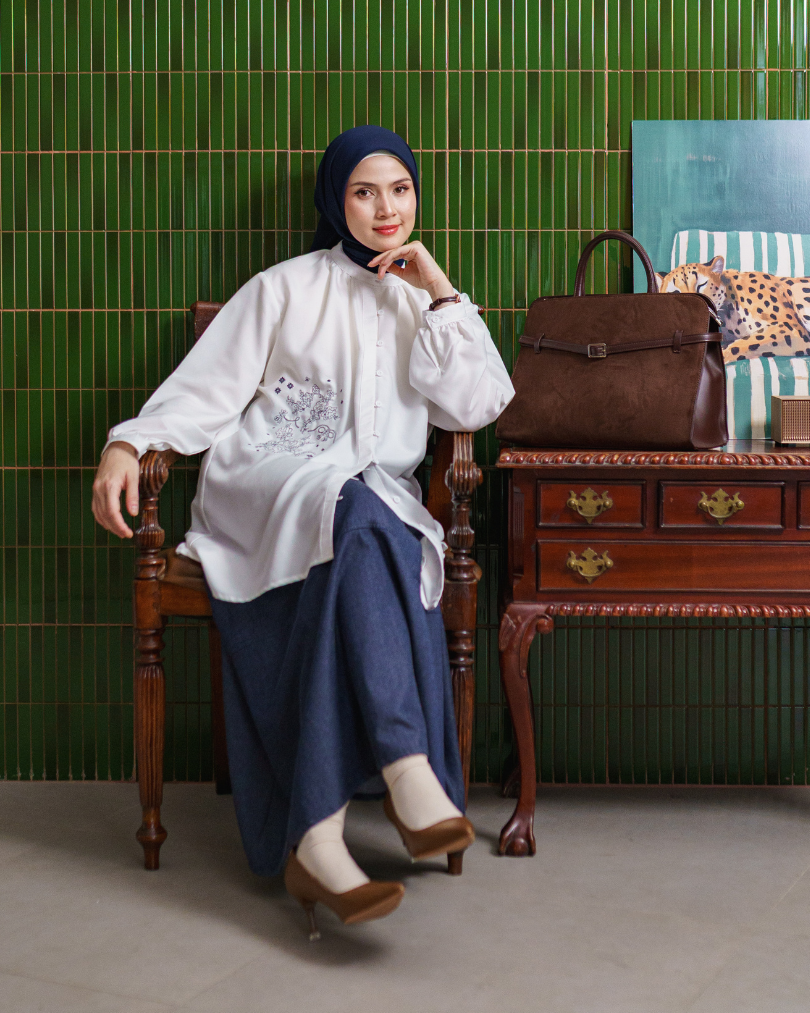 Sorelle Button Blouse - Pearl White