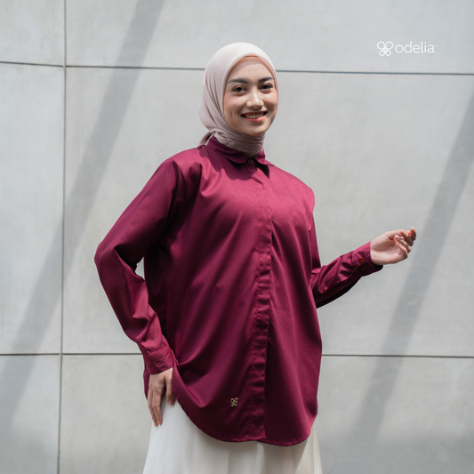 Alecia Shirt - Burgundy