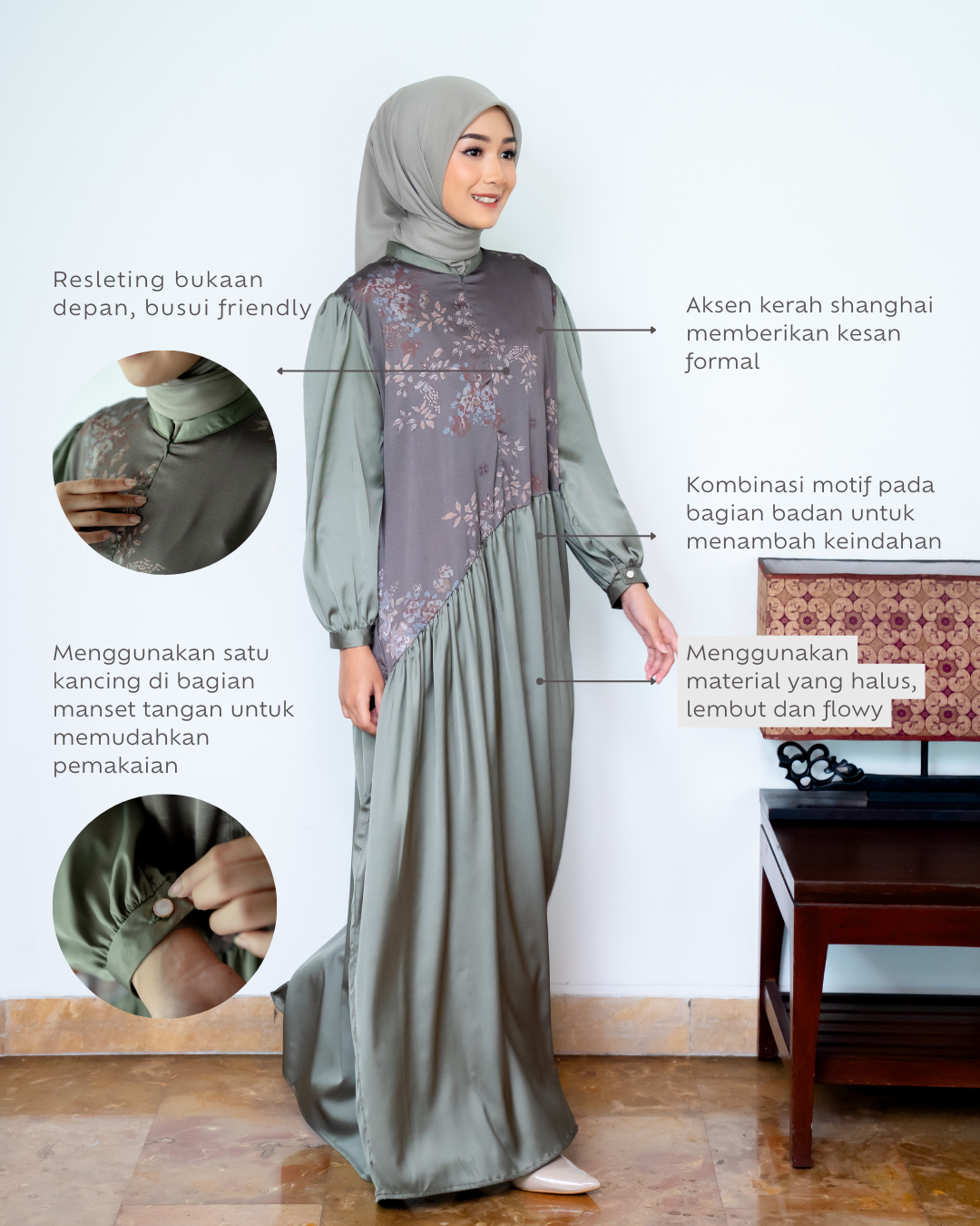 HAIFA DRESS - FOREST PINE (EID SERIES 2025)