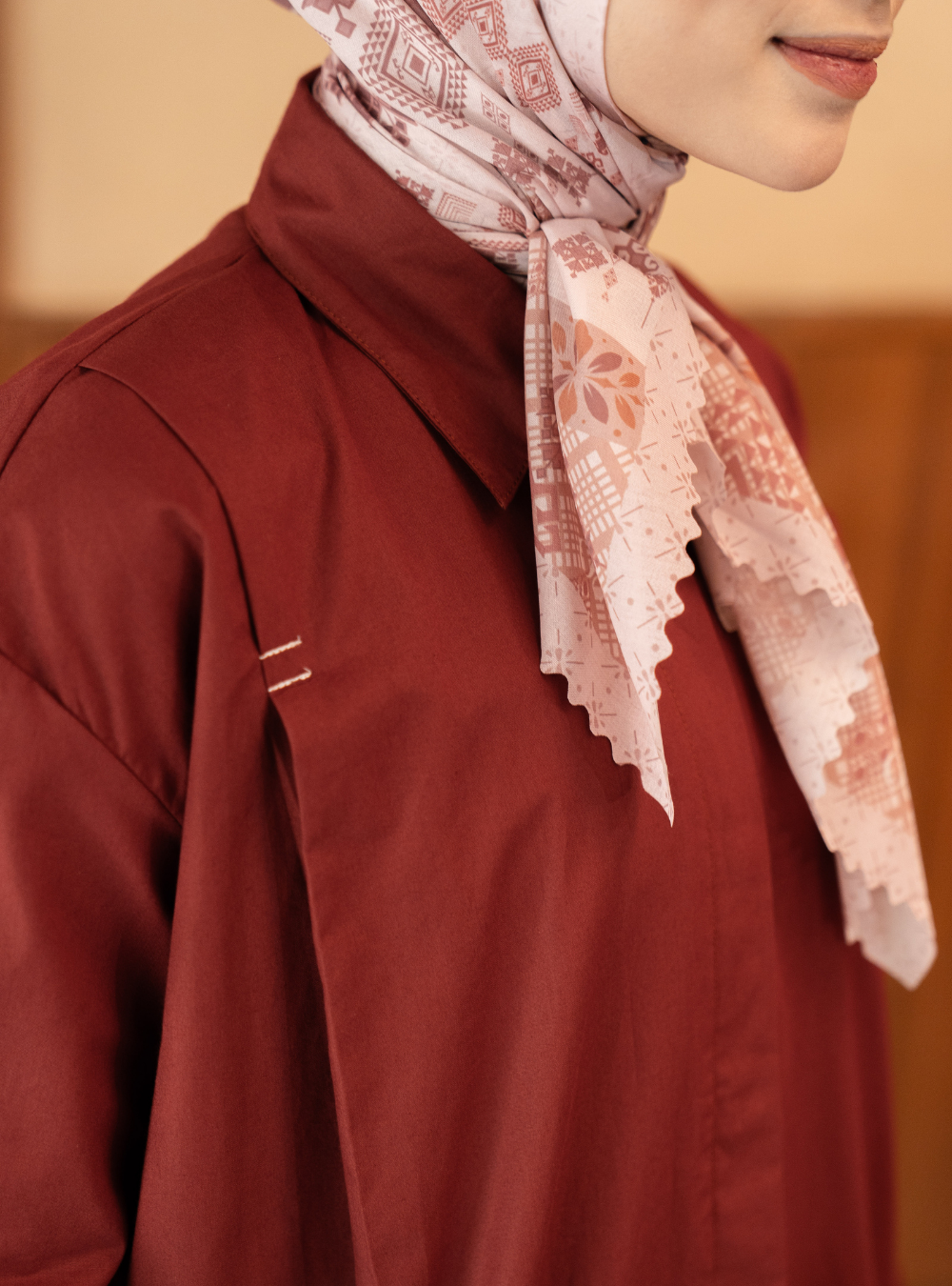 Serene Fold Shirt - Spiced Brick