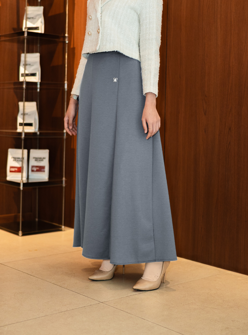 Elora Twirl Skirt - Grey