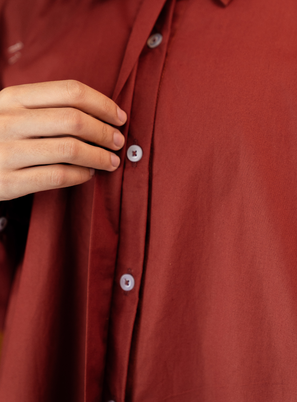 Serene Fold Shirt - Spiced Brick