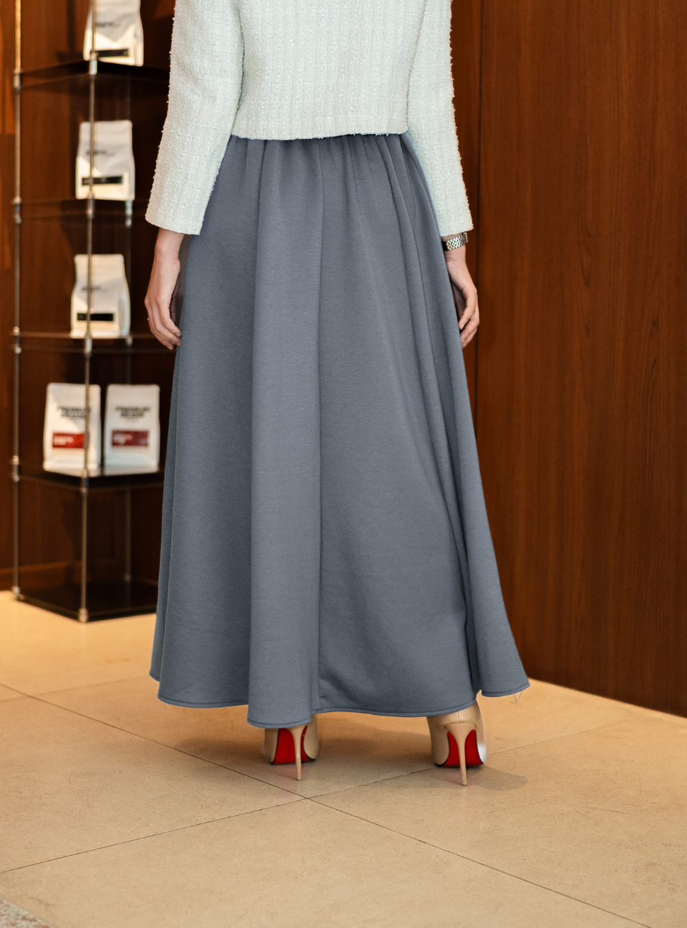 Elora Twirl Skirt - Grey