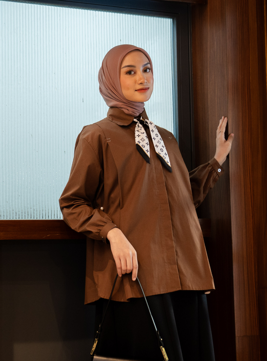 Serene Fold Shirt - Coffee