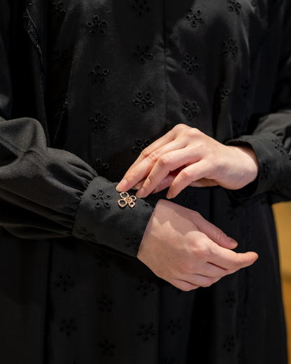 Sera Embroidery Dress - Classic Black