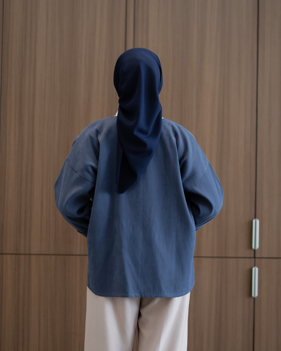 Outer Cheongsam - Indigo
